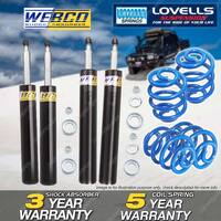 F + R Webco Shock Absorbers Lovells Sport Low Spring for Toyota Camry SV21 Wagon
