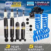 Front Rear Webco Shock Absorbers Lovells STD Springs for Ford Falcon XE XF 82-88