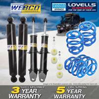 F + R Webco Shock Absorbers Lovells Sport Low Springs for Ford Falcon BA BF 6Cyl