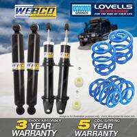 F + R Webco Shock Absorbers Lovells Sport Low Springs for Ford Falcon BF XR6 XR8