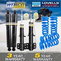 F + R Webco Shock Absorbers Raised Springs for Ford Territory SX SY AWD 04-07