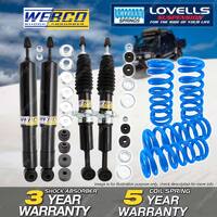 F+R Webco Shock Absorbers Lovells Raised Springs for Toyota Prado 120 150 V6 LWB