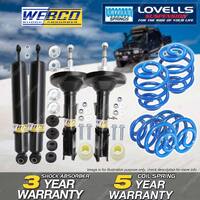 F + R Webco Shock Absorber Lovells Super Low Spring for Holden Commodore VY 6cyl