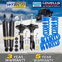 F + R Webco Shock Absorbers Lovells STD Springs for Holden Commodore VZ 6.0 Ute