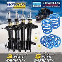 Front Rear Webco Shock Absorbers Lovells Sport Low Spring for Mazda 323 BJ 98-03