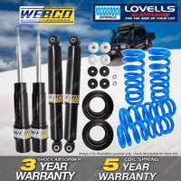Front Rear Webco Shock Absorbers Lovells Raised Springs for Jeep Cherokee KJ KK