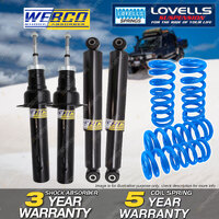 Front Rear Webco Shock Absorber Lovells Raised Spring for Jeep Grand Cherokee WH