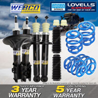 F + R Webco Shock Absorbers Lovells Sport Low Springs for Mitsubishi Verada KH