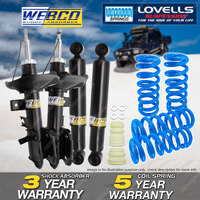 F + R Webco Shocks Lovells HD Raised Springs for Nissan Pathfinder R50 99-01