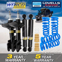 F + R Webco Shock Absorbers HD Raised Springs for Nissan Pathfinder R50 01-05