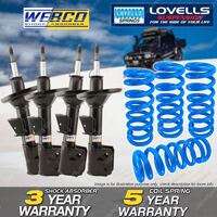 Front Rear Webco Shock Absorbers Lovells STD Spring for Toyota Camry SDV10 93-97