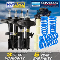 F + R Webco Shock Absorbers Lovells Raised Springs for Holden Apollo JM JP Wagon