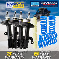 F + R Webco Shock Absorbers Lovells STD Spring for Toyota Corolla AE90 AE92 AE93