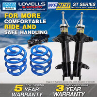 Rear Webco Shock Absorbers Lovells Sport Low Springs for FORD LASER METEOR KN KQ