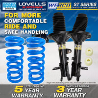 Rear Webco Shock Absorbers Lovells Raised Springs for HYUNDAI Lantra J2 Wagon
