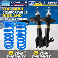 Front Webco Shock Absorbers Lovells Raised Springs for NISSAN X-trail TI Wagon