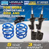 Rear Webco Shock Absorbers Lovells Super Low Springs for HOLDEN BARINA MF MH