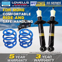Rear Webco Shock Absorbers Lovells Sport Low Springs for MITSUBISHI MAGNA TE TF