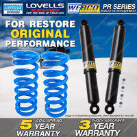 Rear Webco Shock Absorbers Lovells STD Springs for NISSAN PINTARA R31 Wagon