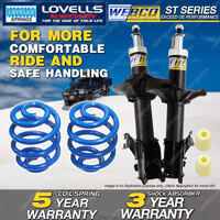 Front Webco Shock Absorbers Lovells Super Low Spring for NISSAN PULSAR N15 ABS