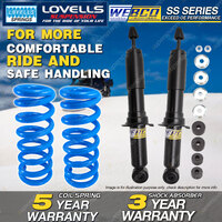 Front Webco Shock Absorbers Lovells HD Raised Springs for TOYOTA PRADO 90 Wagon
