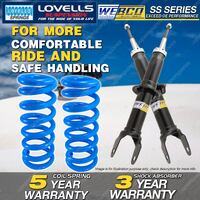 Front Webco Shock Absorbers Lovells Raised Springs for Dodge Ram 1500 DS 13-21