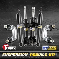 Front + Rear Webco Shock Absorber Trupro Sway Bar Link Kit for Audi A4 B7 08-On