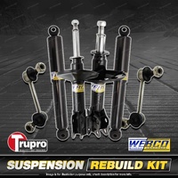 Front + Rear Webco Shock Absorber Trupro Sway Bar Link Kit for Peugeot 206 99-07
