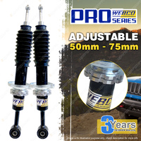 Front Webco Adjustable 2-3 Inch Lift Shock Absorbers for Foton Tunland 12-on