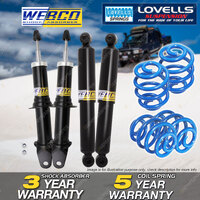 Front Rear Super Low Webco Shock Lovells Spring for FORD FALCON BA BF XR6 Sedan