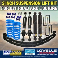 2" 50mm Webco Shocks RAW 4x4 Lovells Suspension Lift Kit for Toyota Hilux GUN126