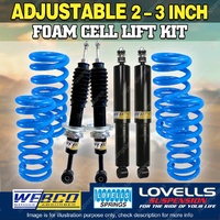 Adjustable 2 - 3 Inch Webco Foam Cell Shock Lift Kit for Toyota FJ Cruiser GSJ15