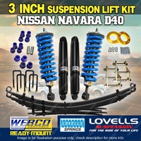 3 Inch 75mm Webco Complete Strut Suspension Lift Kit for Nissan Navara D40 05-On
