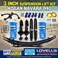 3 Inch 75mm RAW 4x4 Lovells Lift Kit Control Arm for Nissan Navara D40 STX550
