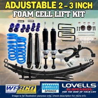 Adjustable 2 - 3 Inch Foam Cell Shock Lift Kit Control Arm for Hilux KUN26 GGN25