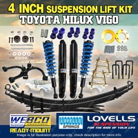 4 Inch 100mm Complete Strut Lift Kit Control Arm for Toyota Hilux KUN26 GGN25