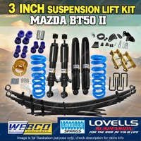 3 Inch 75mm RAW 4x4 Lovells Suspension Lift Kit Diff Drop for Mazda BT50 11-20