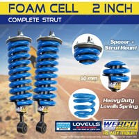 2" 50mm Front Foam Cell Complete Strut Lift Kit for Nissan Navara D40 D23 NP300