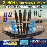 2 Inch Lift Kit Diff Drop Lovells Springs RAW Leaf for Foton Tunland 12-on