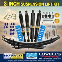 3" 75mm Lift Kit Lovells Coil RAW Leaf Diff Drop for Toyota Hilux KUN26 GGN25