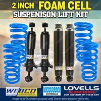 2" 50mm Foam Cell Lift Kit Webco Shocks Lovells Coils for Toyota Prado 120 150