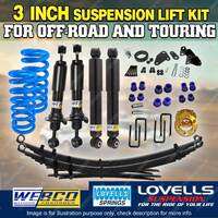 75mm + 50mm Lift Kit Diff Drop Lovells RAW Leaf Spacer for Ford Ranger PX 12-18