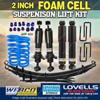 2" Foam Cell Lift Kit Shocks Lovells Springs Raw Leaf for Toyota Hilux GUN126
