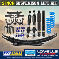 2" 50mm Lovells RAW 4x4 Leaf Diff Suspension Lift Kit for Mitsubishi Triton MQ