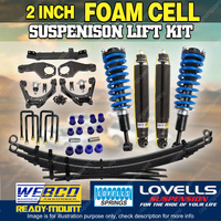 2" Pre Assembled Foam Cell Lift Kit Coil Raw Leaf Diff for Mitsubishi Triton MQ