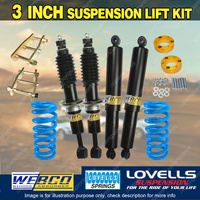 3" 75mm Lift Kit Webco Shocks Lovells Coil Spacer Shackle for Holden Colorado RG