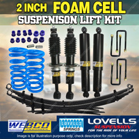2" Foam Cell Lift Kit Webco Shocks Lovells Coil Raw Leaf for Isuzu D-max 20-on