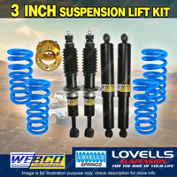 75mm + 50mm Lift Kit Lovells Coil Spacers for Toyota Landcruiser Prado 90 95