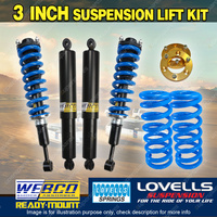 75mm + 50mm Complete Strut Lift Kit Lovells Coil for Nissan Navara NP300 Coil