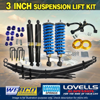 75mm + 50mm Complete Strut Lift Kit Raw Leaf Spacer Arm for Ford Ranger PX3